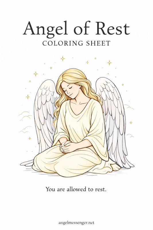 Angel of Rest Coloring Page