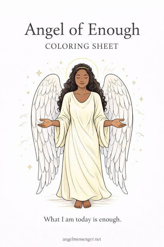 Angel of Enough Coloring Page
