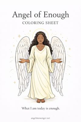 Angel of Enough Coloring Page