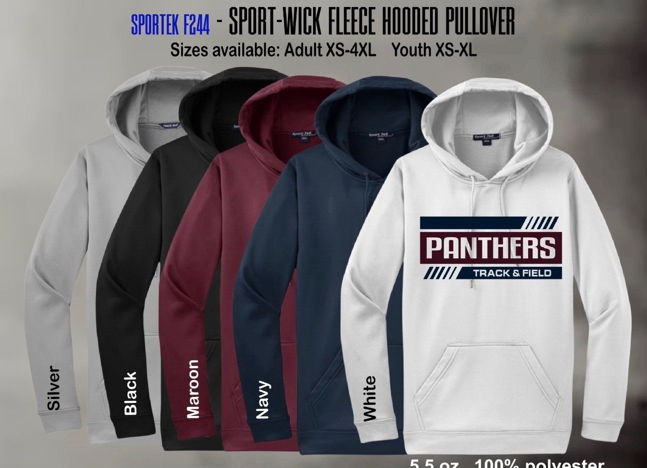 Track Sport Wick Fleece Hooded Pullover