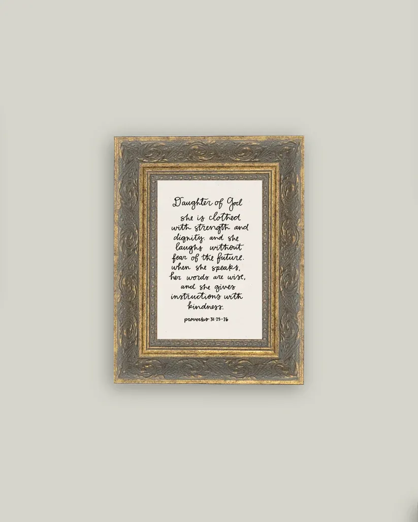 Daughter of God Vintage Framed Antique Style Sign