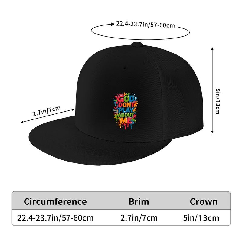 God Don T Play About Me Baseball Cap for Men Stylish Adjustable Flat Brim In 9 Colors