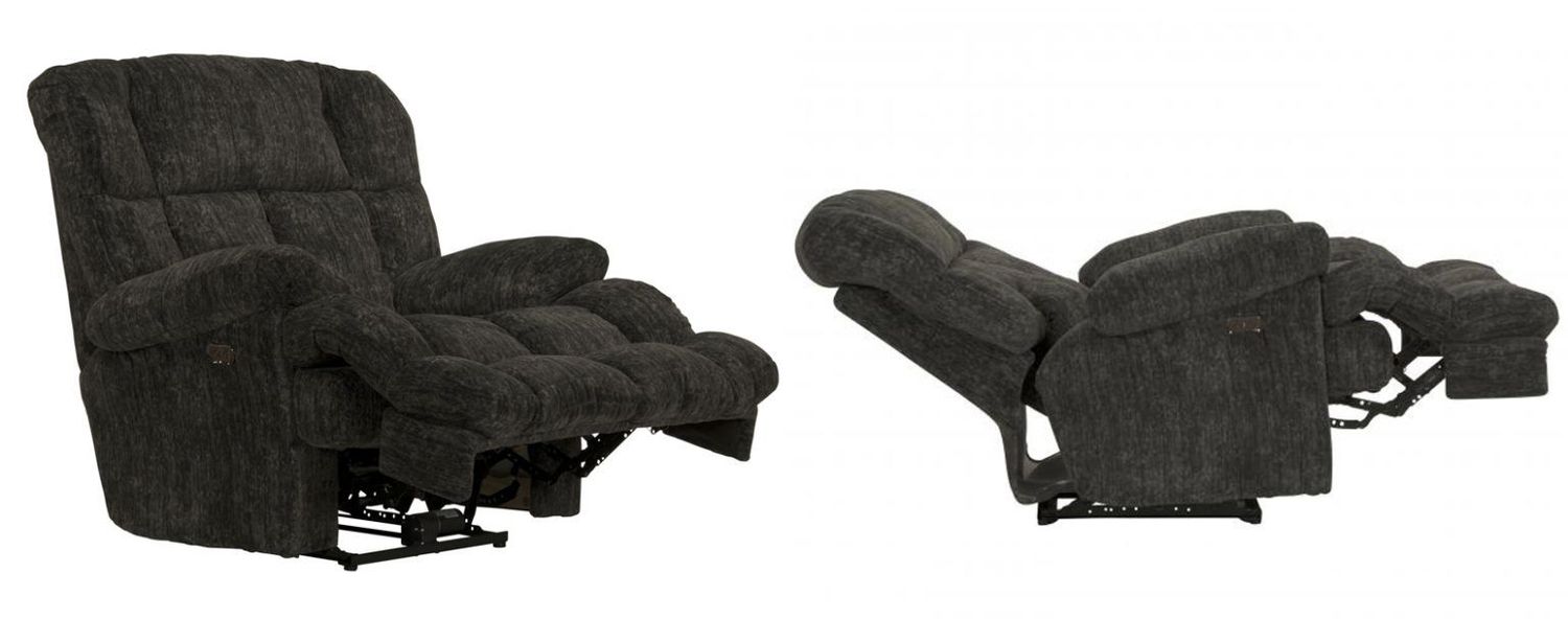 Cirrus Charcoal Lay Flat Power Recliner