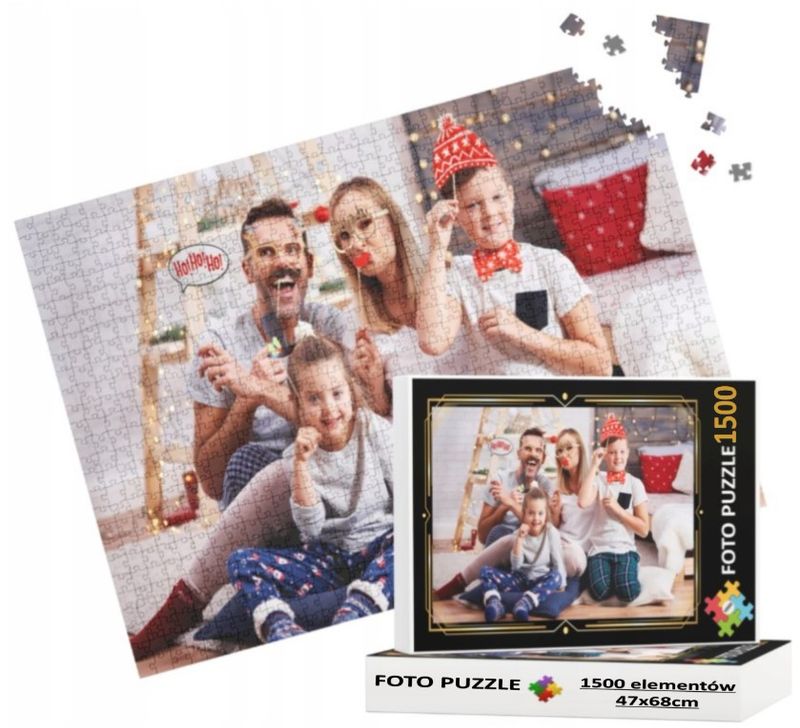 Puzzle 1500 personalizowane Fotopuzzle ze zdjęciem pudełko z nadrukiem