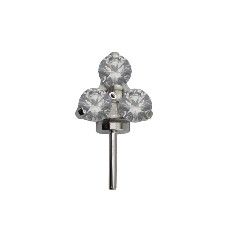 Canasteel Threadless Forward Facing Trinity - White CZ