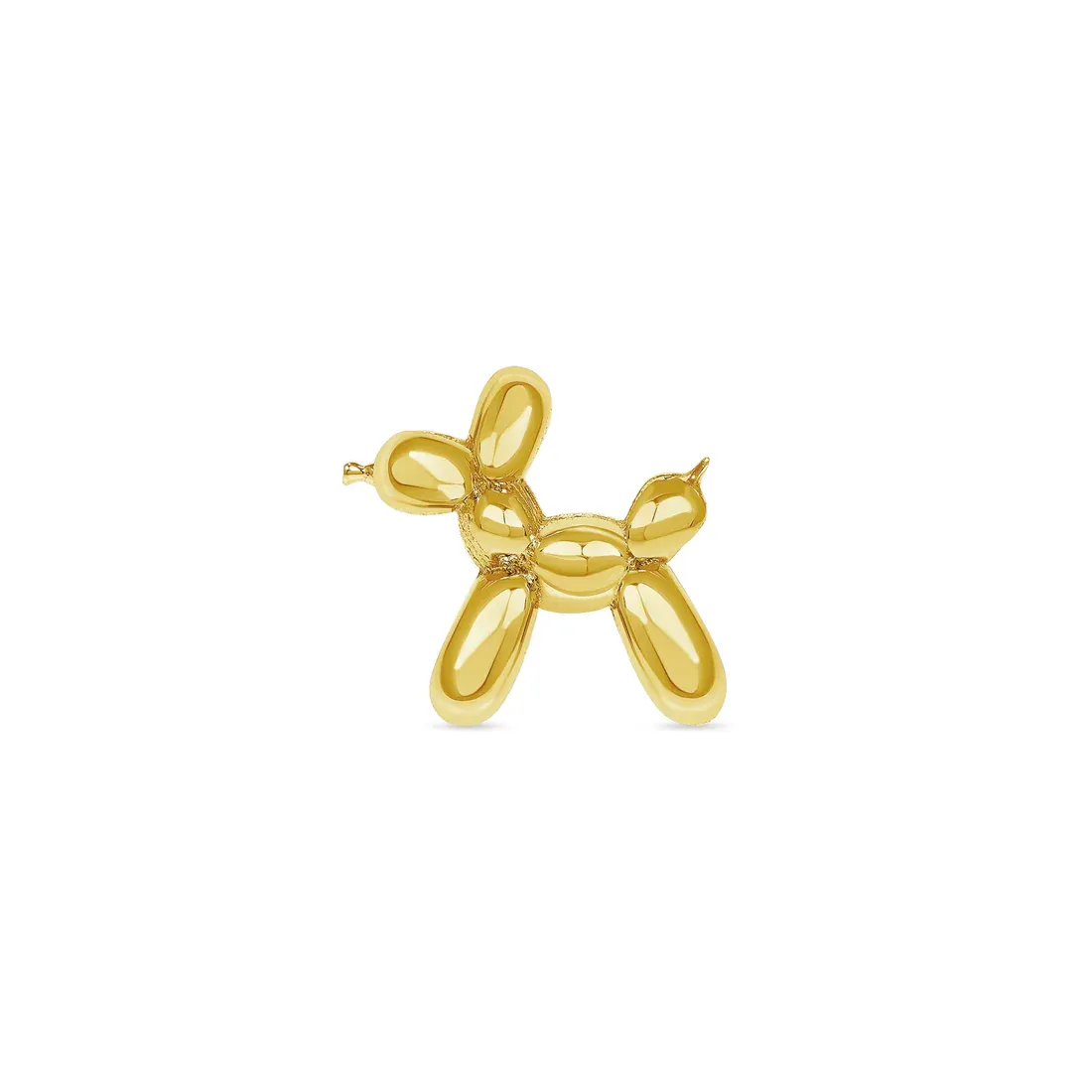 Norvoch 14K Solid Gold 1/1.2 mm Threadless Balloon Animal Left Orientation