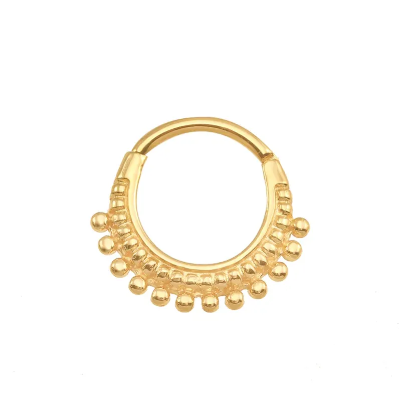 Norvoch 14K Solid Gold Puja Clicker Ring