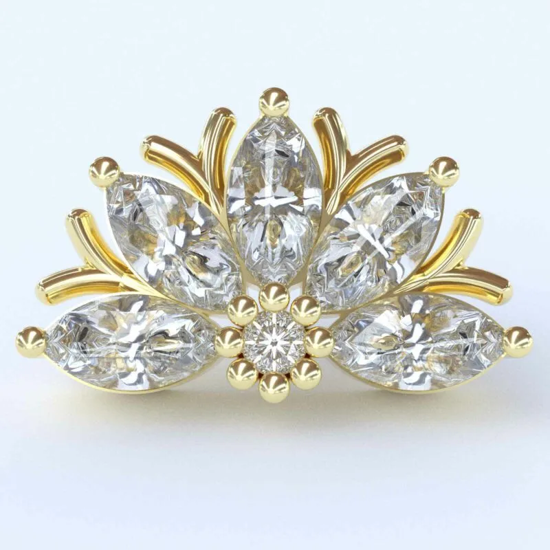 Shanga 18K Solid Yellow Gold Threaded Dolomiti With Tips