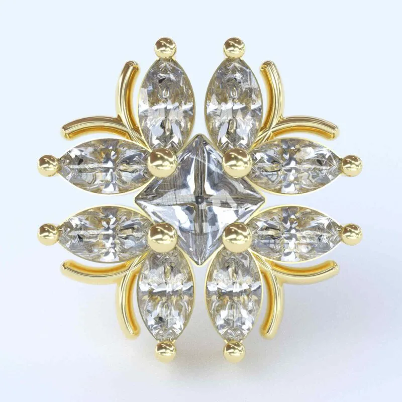 Shanga 18K Solid Yellow Gold Threaded Serena V2