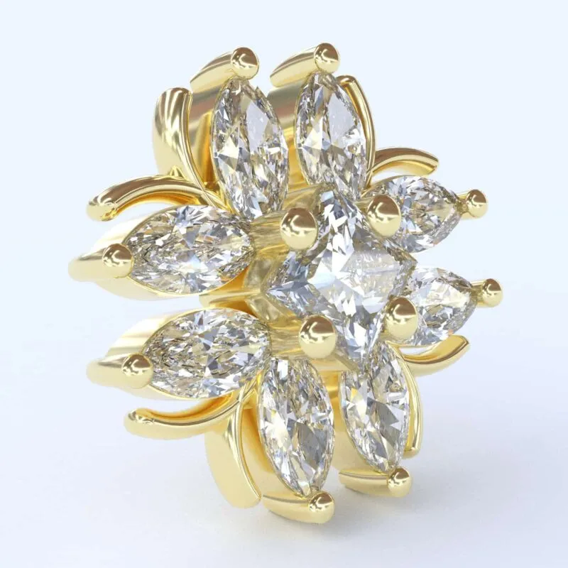 Shanga 18K Solid Yellow Gold Threaded Serena V2
