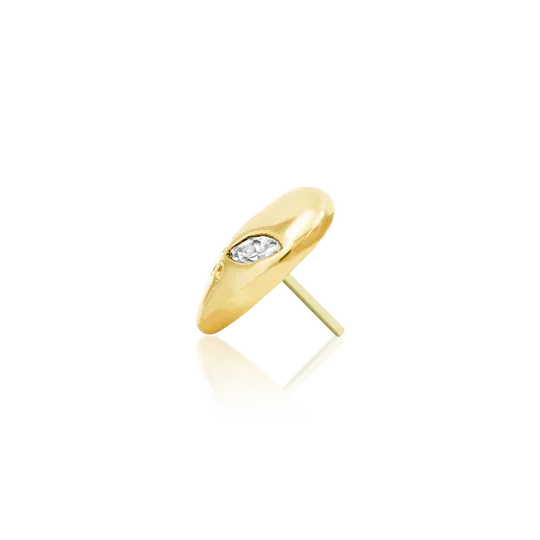 Junipurr 14K Solid Yellow Gold Threadless Alien