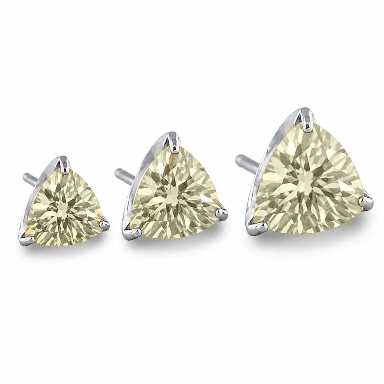 Neometal Threadless Trillion Prong Set Facetted Gem - Champagne CZ Neometal Threadless Trillion Prong Set Facetted Gem - Champagne CZ