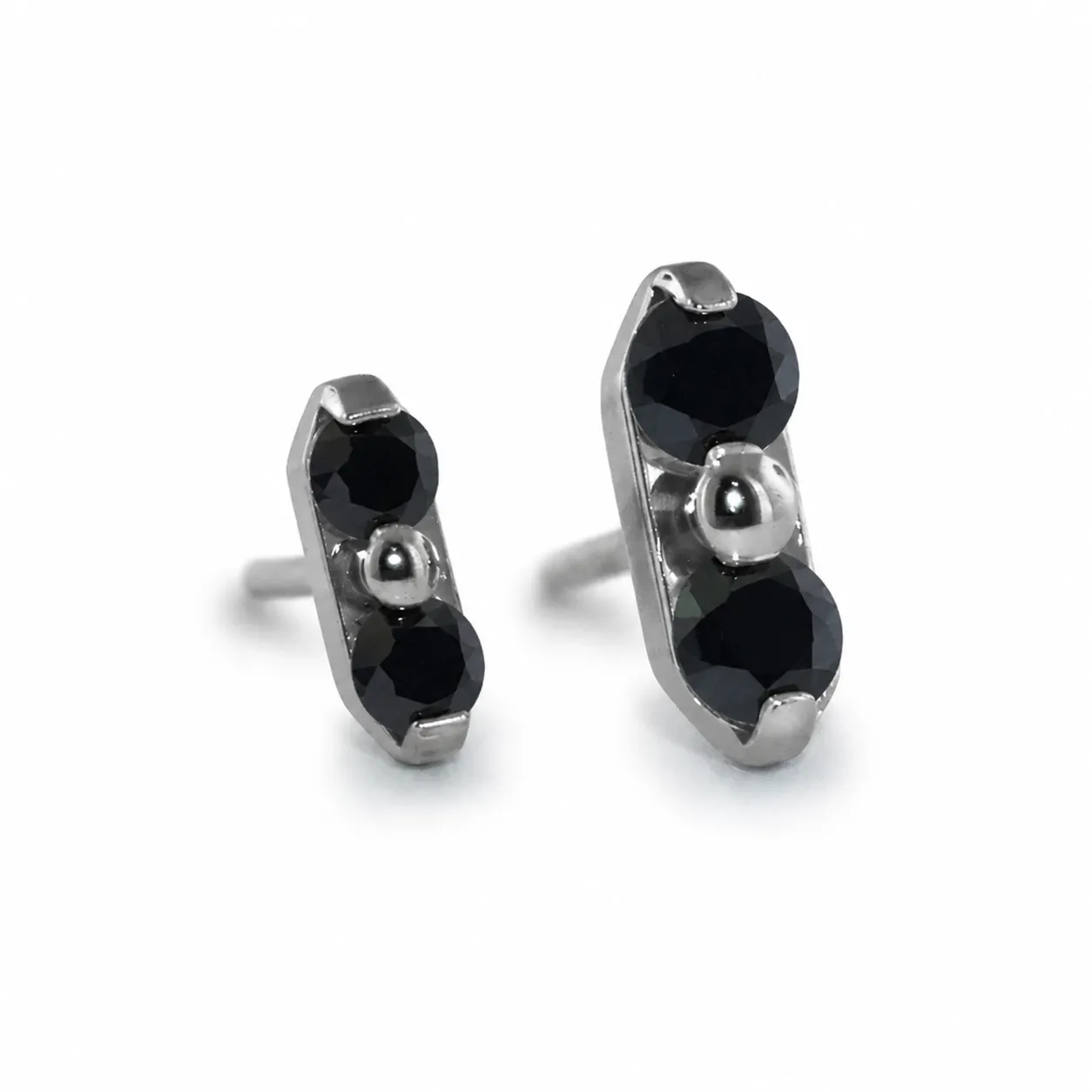 Neometal Threadless Duet - Black CZ Neometal Threadless Duet - Black CZ