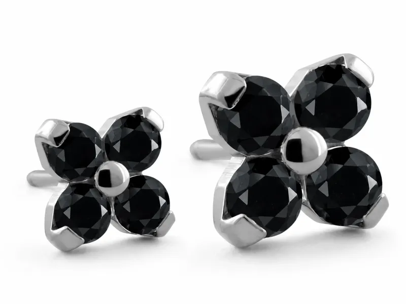 Neometal Threadless Forte -  Black CZ