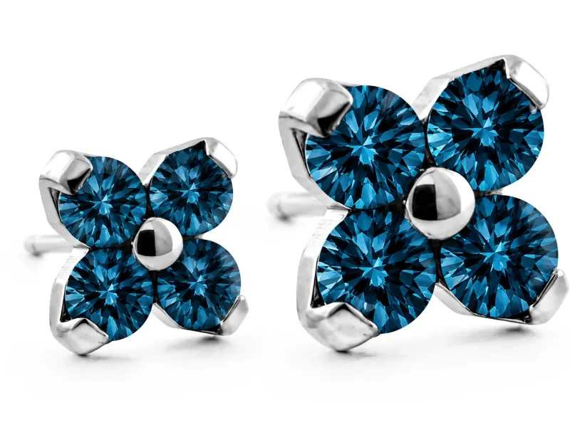Neometal Threadless Forte -  London Blue CZ