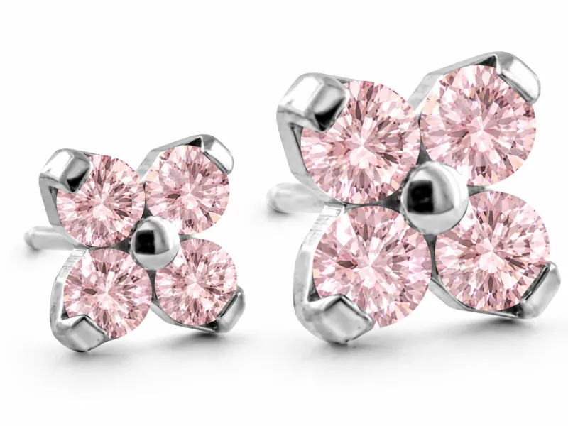 Neometal Threadless Forte -  Morganite CZ