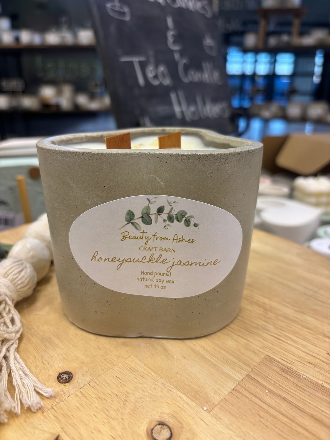 14 oz Wasabi, Honeysuckle Jasmine, Gray