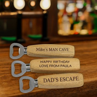🍃 Personalised Wooden Bottle Opener( Any text)