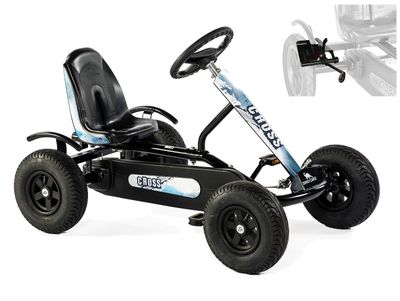 DINO CARS Junior Cross BF1 with handbrake, black frame with 'Cross' lettering