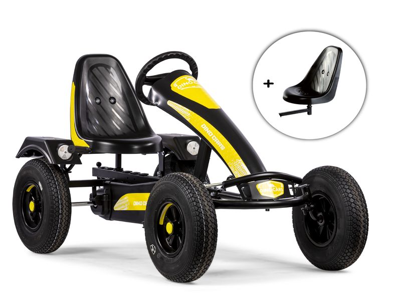Dino-Cars GoKart Black Bee incl. passenger seat Dino-Cars GoKart Black Bee in black with yellow stickers. The go-kart also has an additional seat.