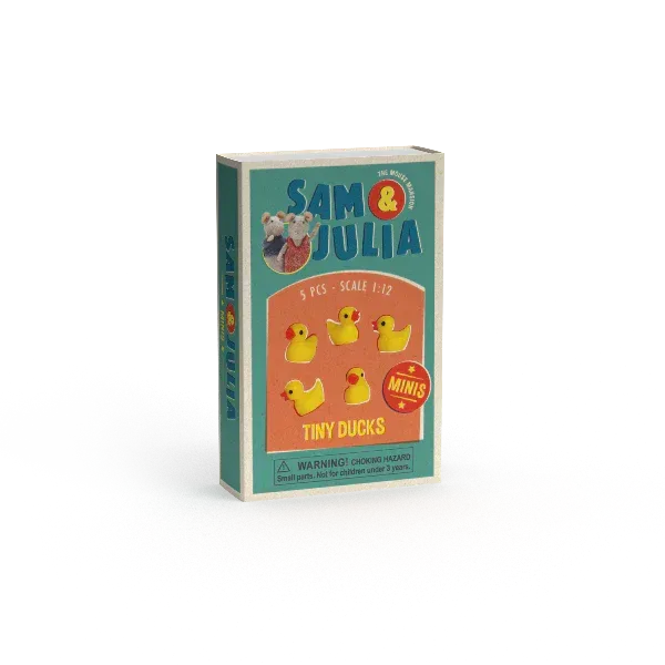 Mini boîte d'allumettes - canards en plastique - Sam et Julia