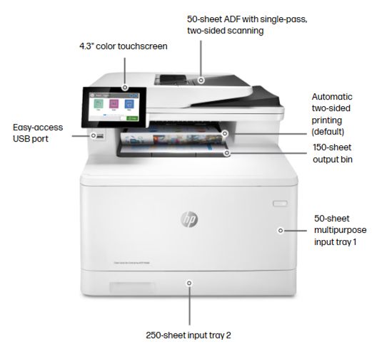 HP Color LaserJet Enterprise MFP M480f - Multifunction printer - color