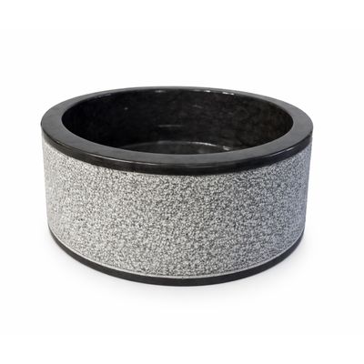 Waskom van zwart marmer - natuursteen  - 40 cm
