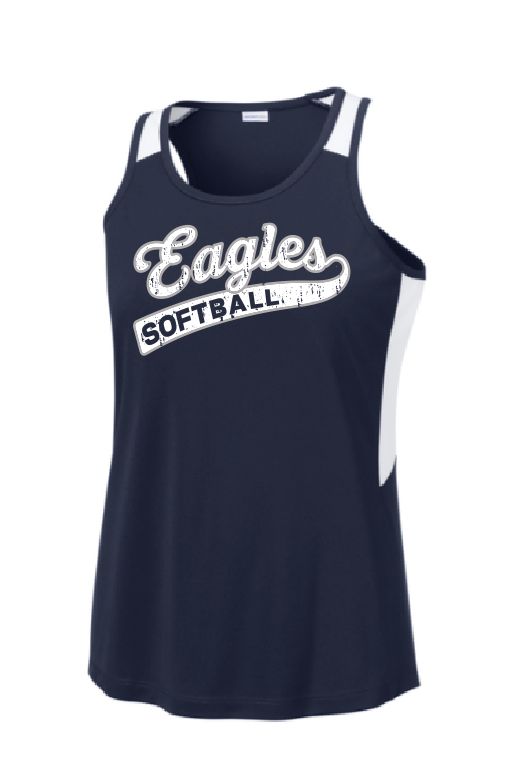 EVW Softball Club Women's Tank Top--Navy