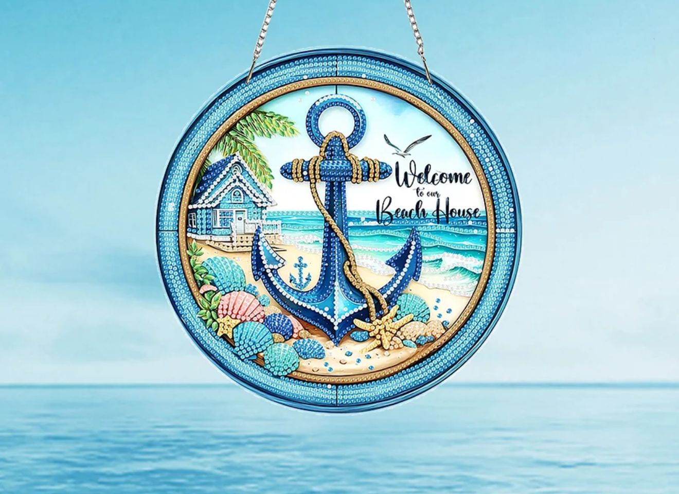 Hanger - Welcome our beach house - DIY diamond painting kit