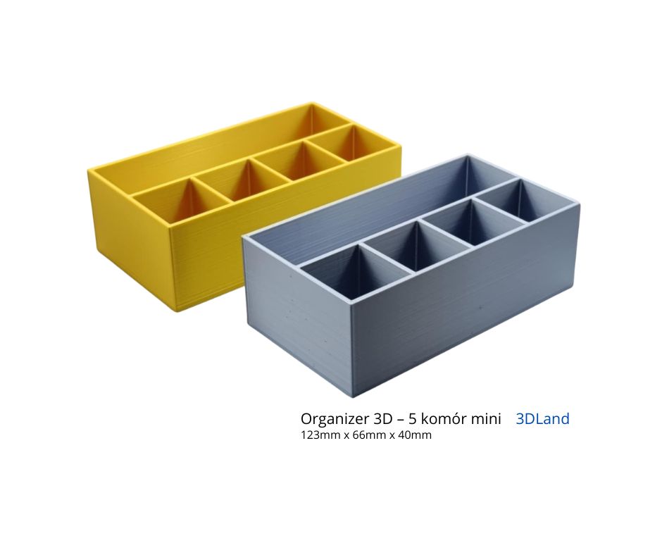 Organizer Mini 3D – 5 komór  | 121 × 66 × 40mm