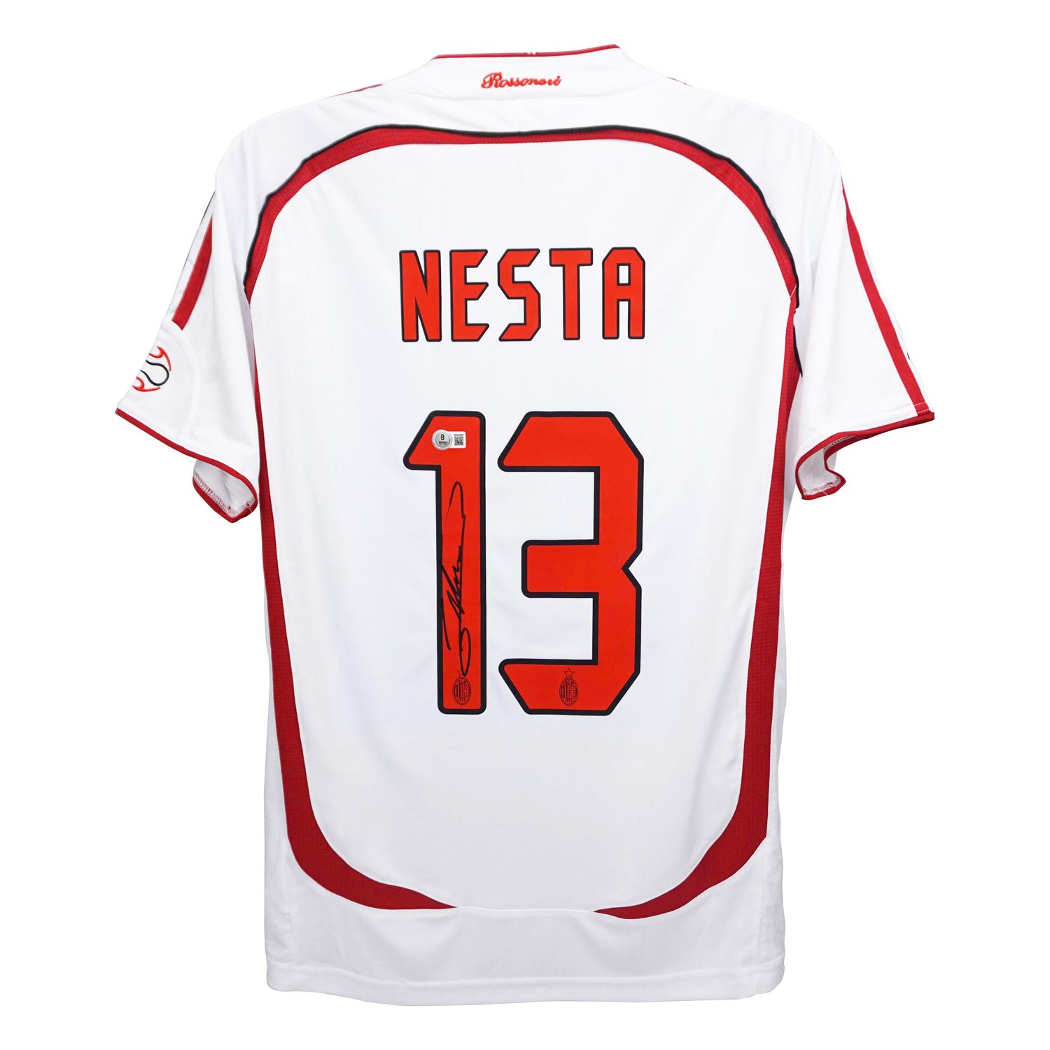 Jersey Alessandro Nesta 13 Milan Final Champions League Season NESTA Autografata Jersey Signed Milan 2007 Vs Liverpoo  Alessandro Nesta Milan  Jersey MILAN NESTA 13 Milan Final Champions 2007  Replica