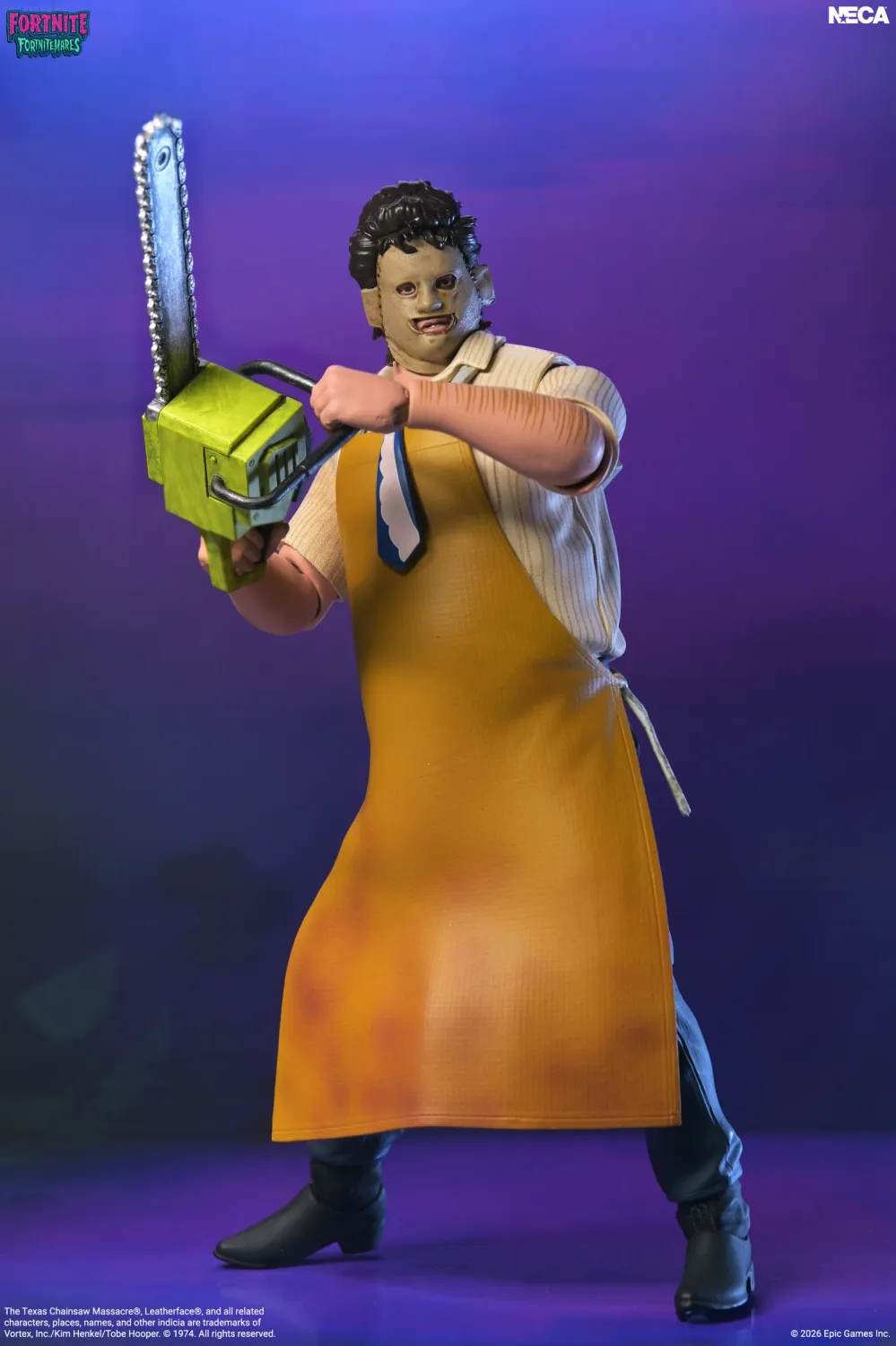 ***PRE ORDER*** NECA Fortnite X Texas Chainsaw Massacre Leatherface 7 ***PRE ORDER*** NECA Fortnite X Texas Chainsaw Massacre Leatherface 7" Scale Action Figure