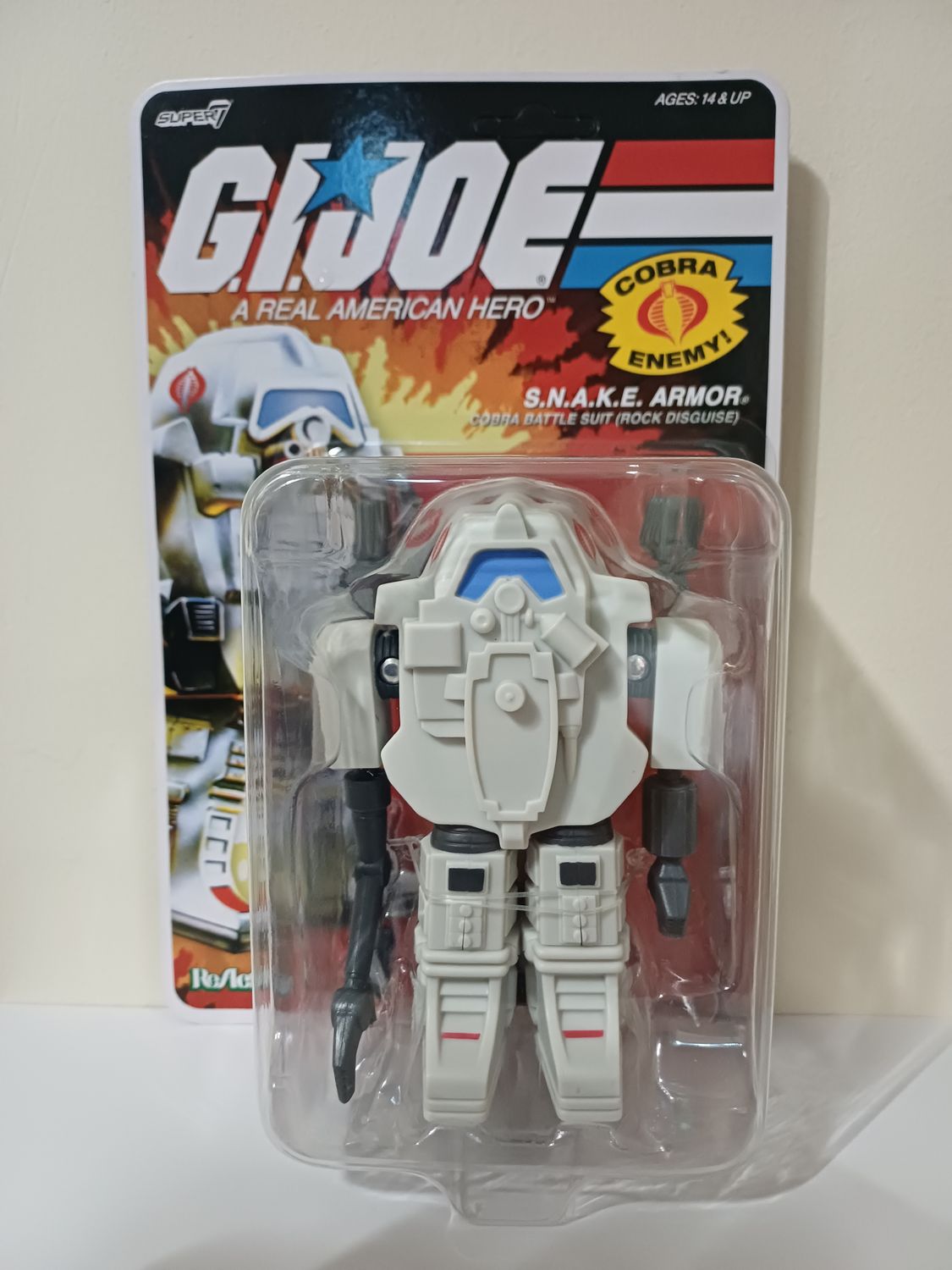 Super7 - G.I. Joe ReAction Cartoon Rock Disguise SNAKE Armour Figure Super7 - G.I. Joe ReAction Cartoon Rock Disguise SNAKE Armour Figure