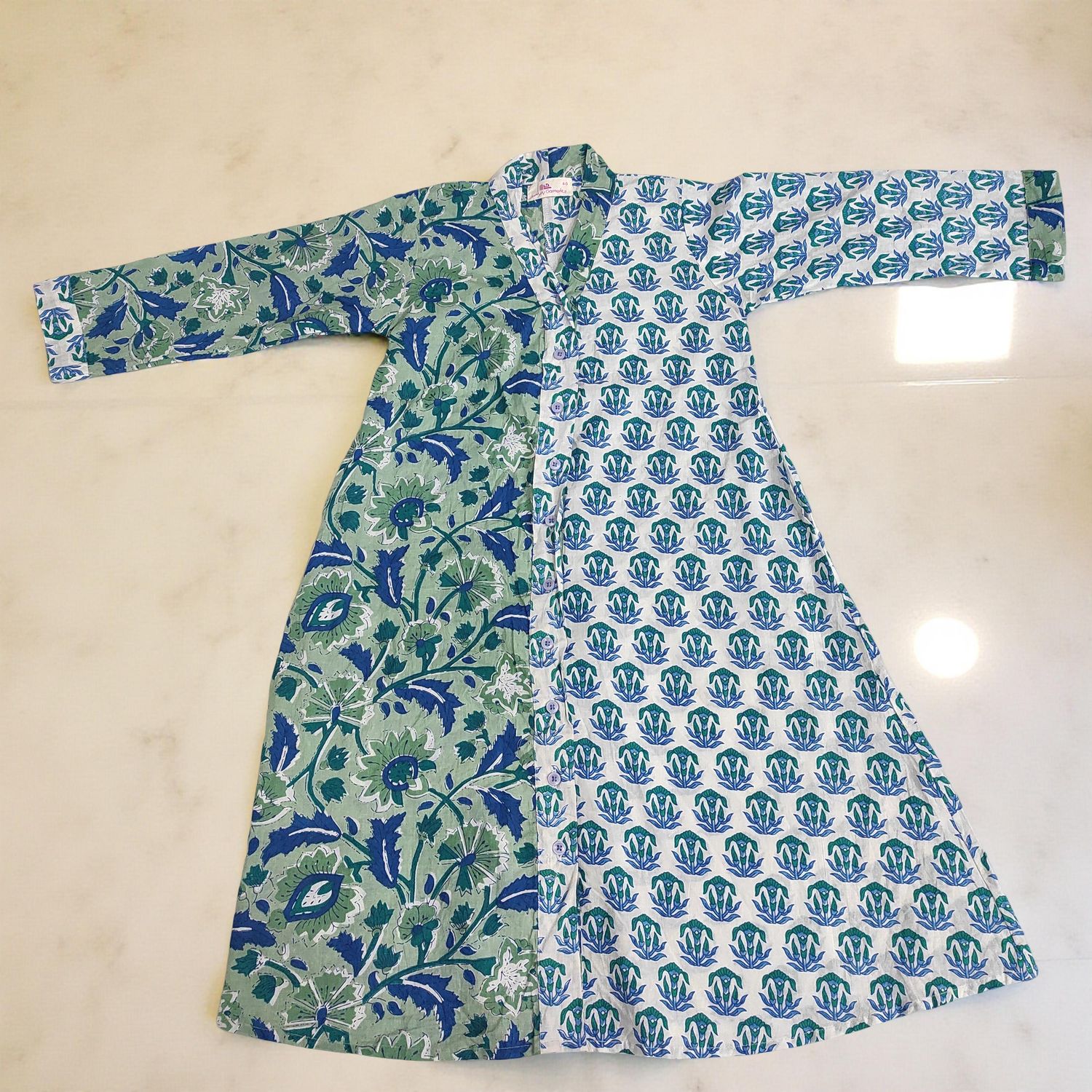 2-3 Year Ayana Printed Cotton Girls Dress 30'' Long Jalabiya