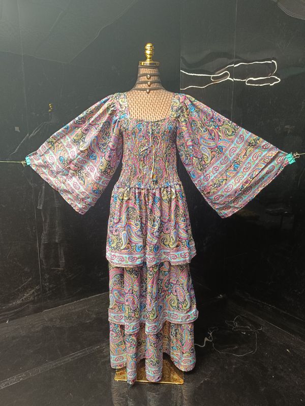 L/XL Rahima Silk Dress 57" Long Jalabiya