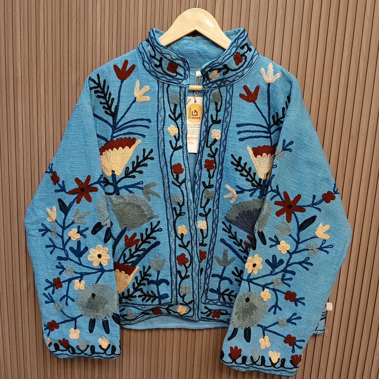 2XL-3XL Jacket Cotton Embroidered Length 24" inches