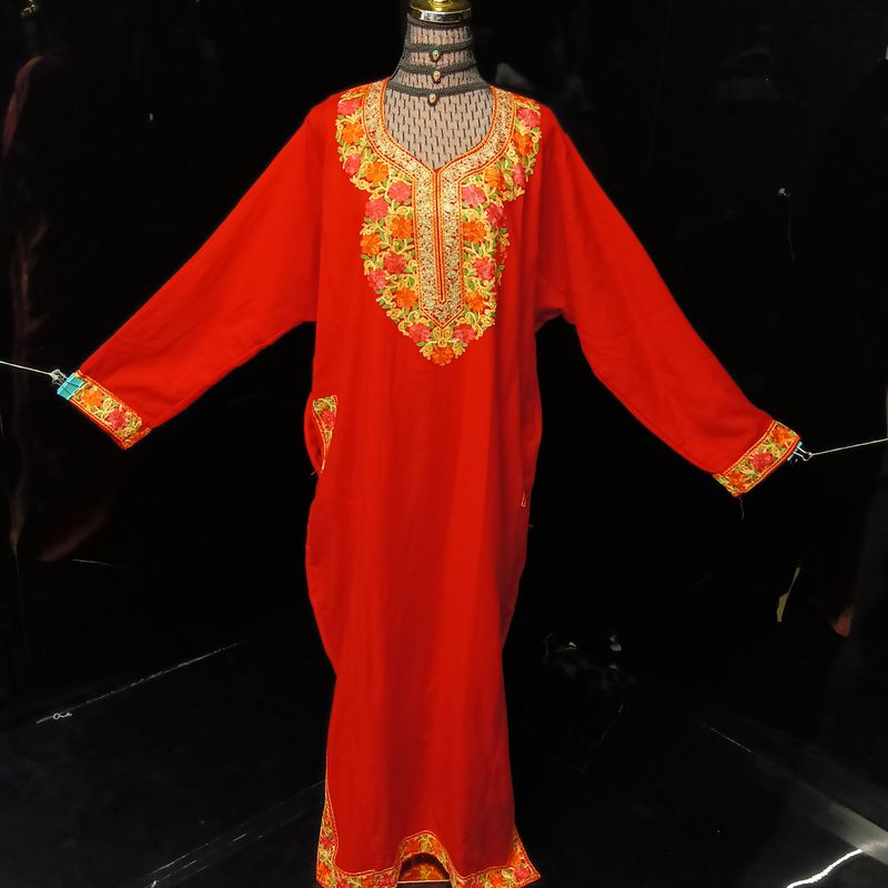 Free Size Kashmiri Kaftan Cotton Dress 57" Long Jalabiya