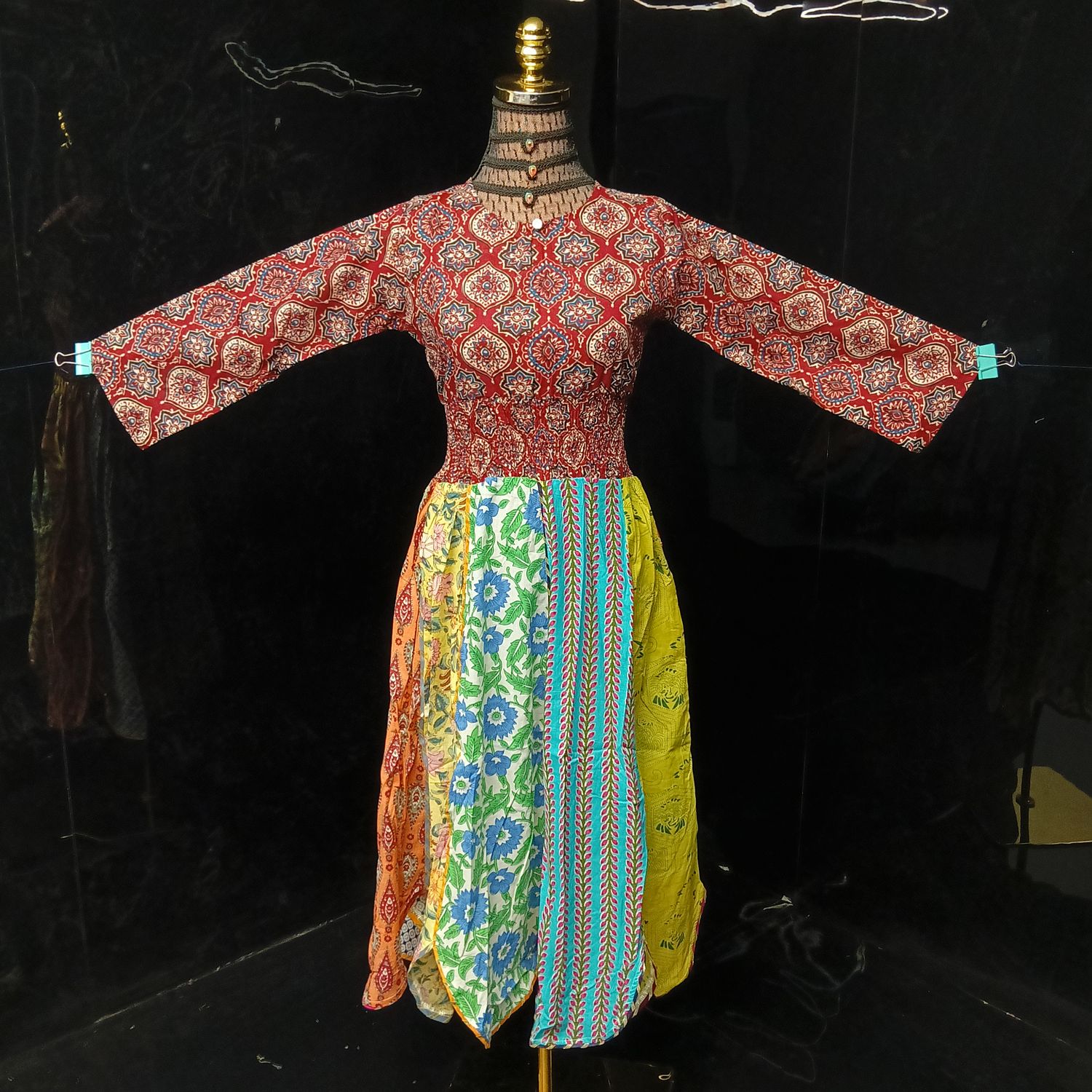 10-11 Zayna Printed Cotton Dress 54" Long Jalabiya