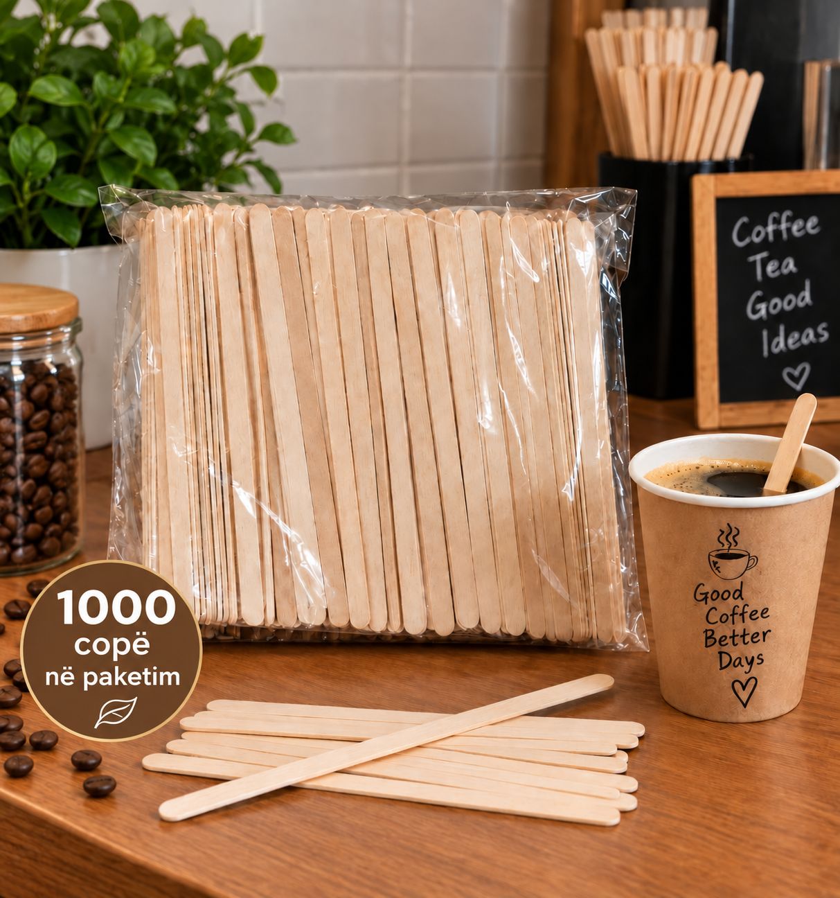 Lugë përzirëse për kafe 1000 copë