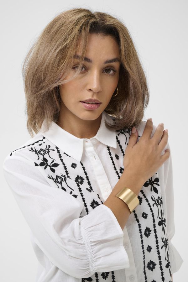 Cream  Brianna Shirt - Snow White