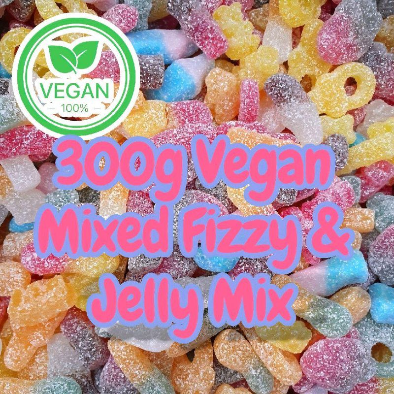 300g Vegan Mixed Fizzy & Jelly Sweet Mix