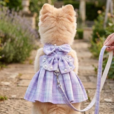 Pet Luxury Scottish Glam Dog and Cat Dress-Purple