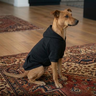 Designer Dog Hoodie Shirt - Black