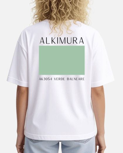 T-SHIRT OVERSIZE DONNA ALKIMURA AK3054 VERDE BALNEARE