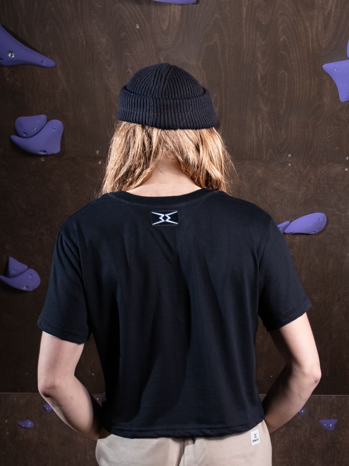 Cropped T-Shirt black