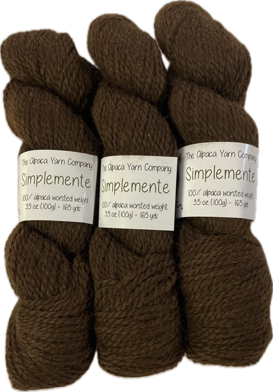 Simplemente Alpaca Yarn - Chocolate