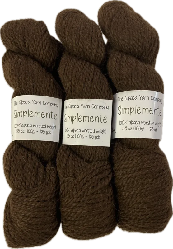 Simplemente Alpaca Yarn - Chocolate