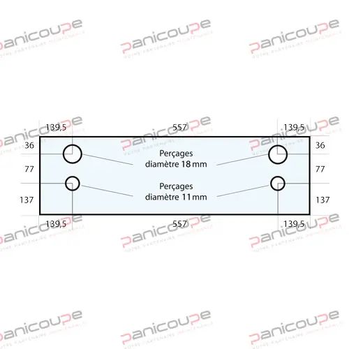 VITRE 836 X 250 X 6 MM - VF71 Adaptable sur four  Map