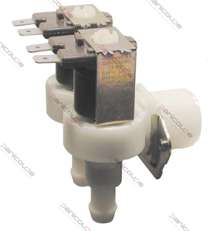 Electrovanne coudée corps plastique  2 voies 90°