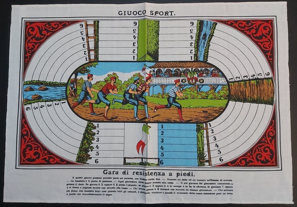 Canovaccio Gioco Tavolo Giuoco Sport Gara Resistenza a Piedi Bassetti Misto Lino